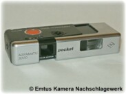 Hier wird eine Agfa Agfamatic 3000 pocket Typ 2302/100 (Color Apotar) vorgestellt