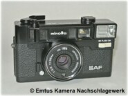Minolta Hi-Matic AF2 wird gezeigt