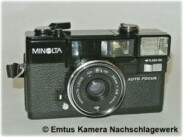 Minolta Hi-Matic AF2 wird gezeigt